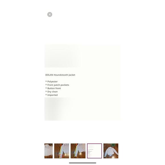 Anthropolgie Dolan Houndstooth Crop Jacket Medium - Picture 16 of 16